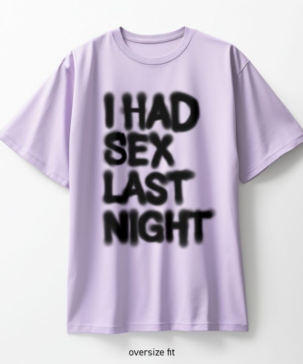 Футболка оверсайз бузок "last night"