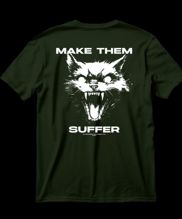 Футболка "make them suffer" Олива