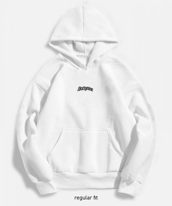 Худі regular fit базовий білий - Logo New