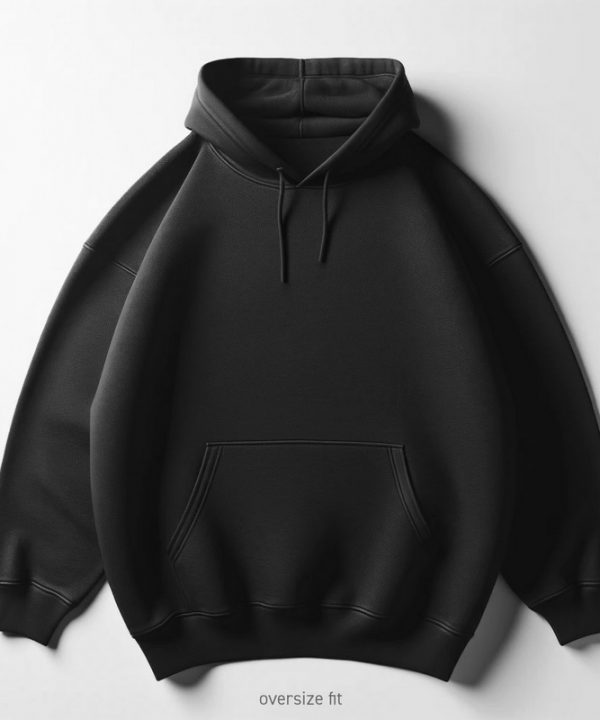 Худі oversize fit базовий чорний