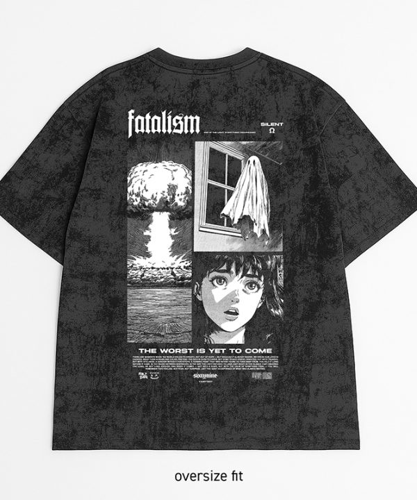 Fatalism - Футболка оверсайз мармур