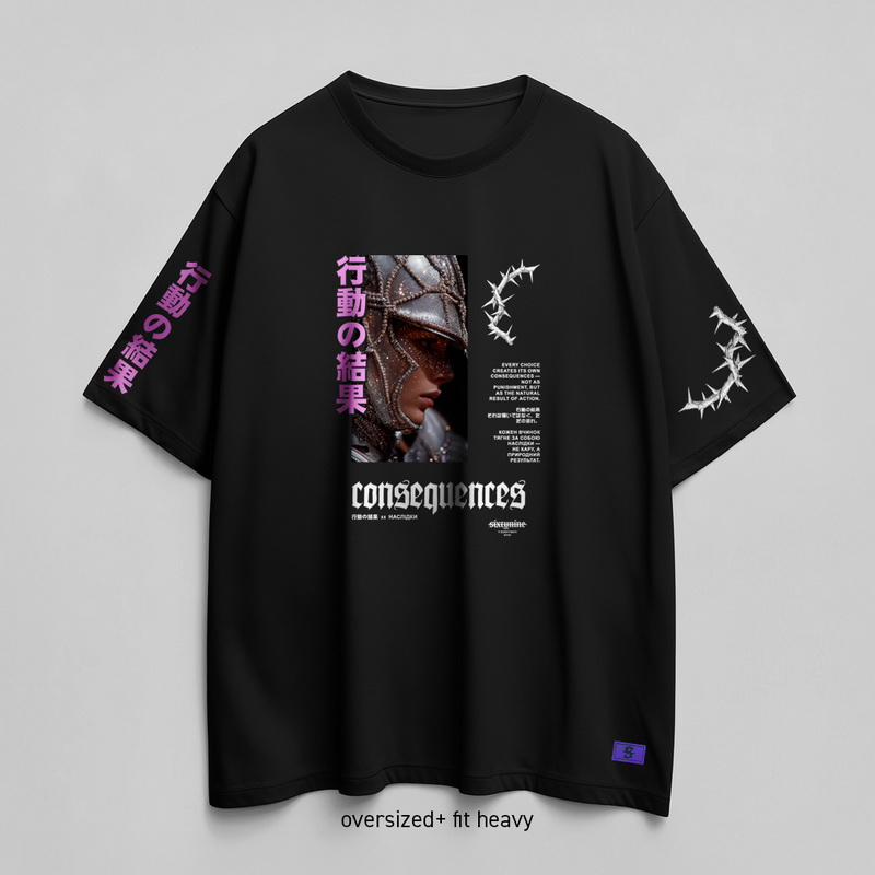 chorna-oversize-heavy-futbolka-consequences-rukava